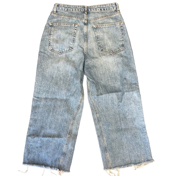 TopShop MOTO Cropped Wide Leg Jeans High Waist - Picture 5 of 8